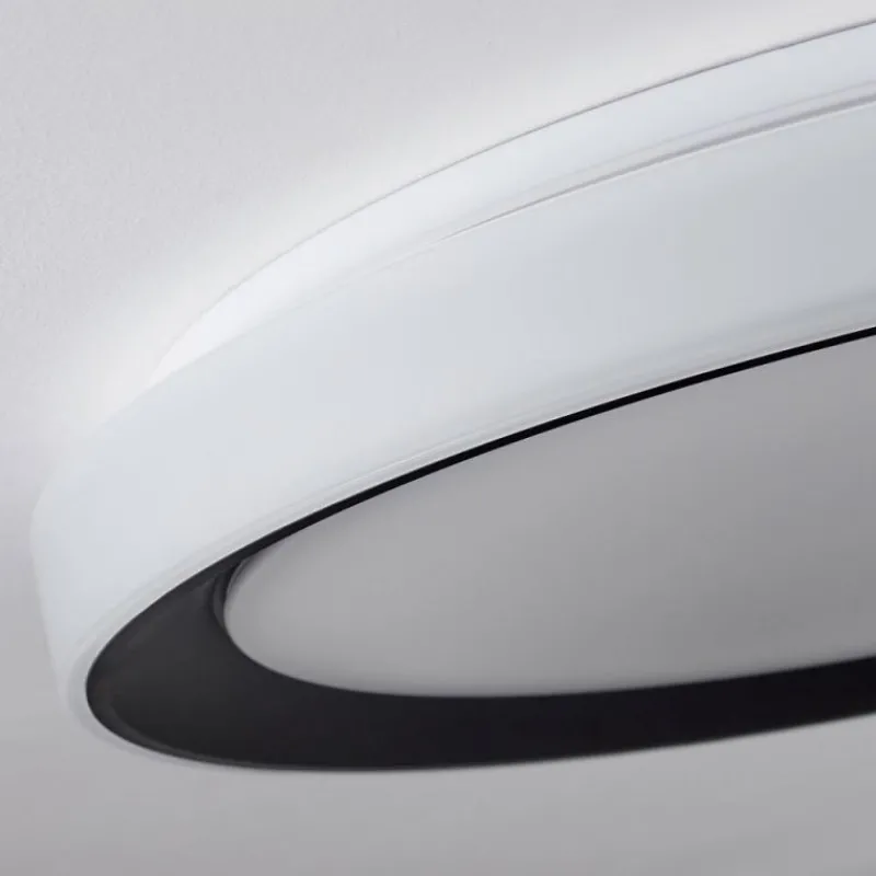 hofstein Plafonnier Gladstone LED Noir, Blanc, 1 lumière, Télécommandes