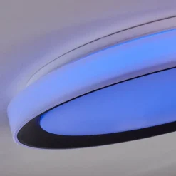 hofstein Plafonnier Gladstone LED Noir, Blanc, 1 lumière, Télécommandes