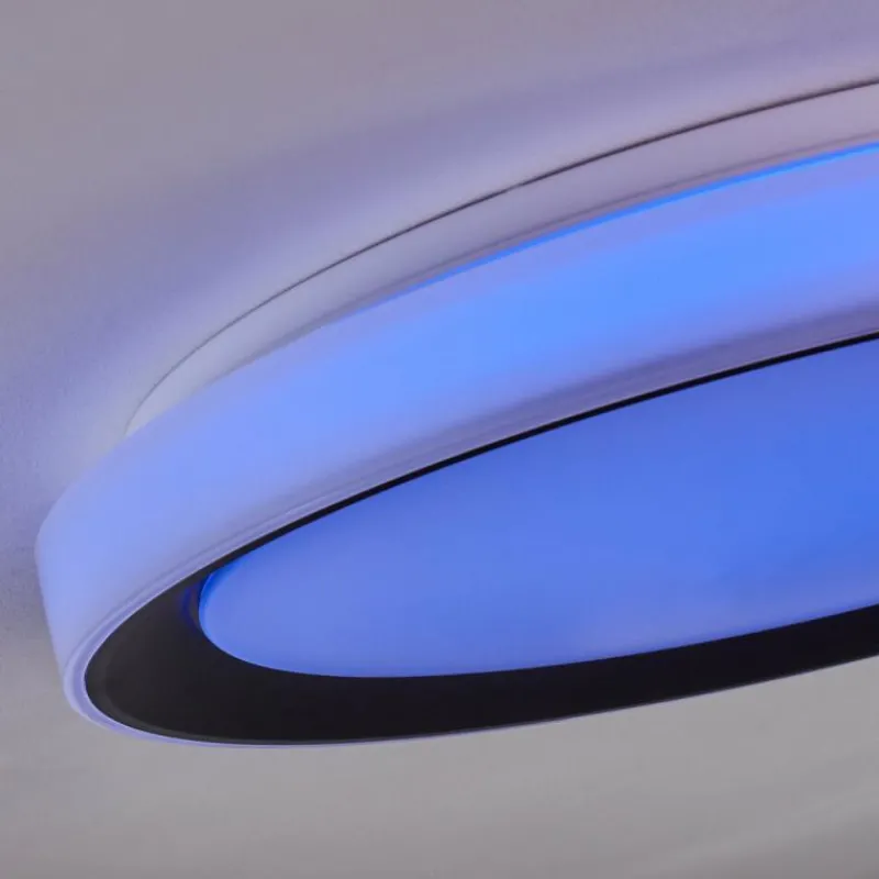 hofstein Plafonnier Gladstone LED Noir, Blanc, 1 lumière, Télécommandes