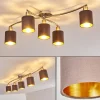 Lampes En Tissu-hofstein Plafonnier Glane Nickel mat, 5 lumières