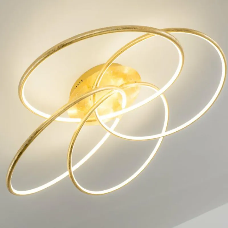 Lampes Dorées-hofstein Plafonnier Glen LED Or, 1 lumière, Télécommandes