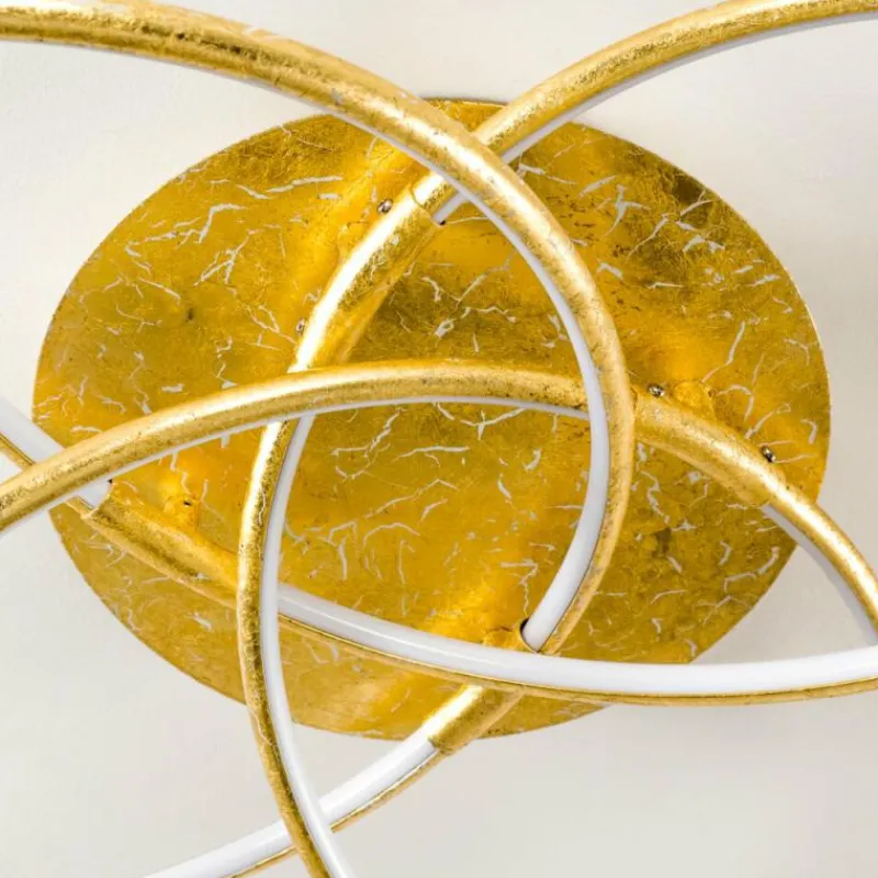 Lampes Dorées-hofstein Plafonnier Glen LED Or, 1 lumière, Télécommandes