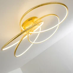 Lampes Dorées-hofstein Plafonnier Glen LED Or, 1 lumière, Télécommandes