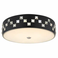 Luminaires Globo Lighting Plafonnier Globo ABELIA LED Noir, 1 lumière