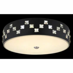 Luminaires Globo Lighting Plafonnier Globo ABELIA LED Noir, 1 lumière