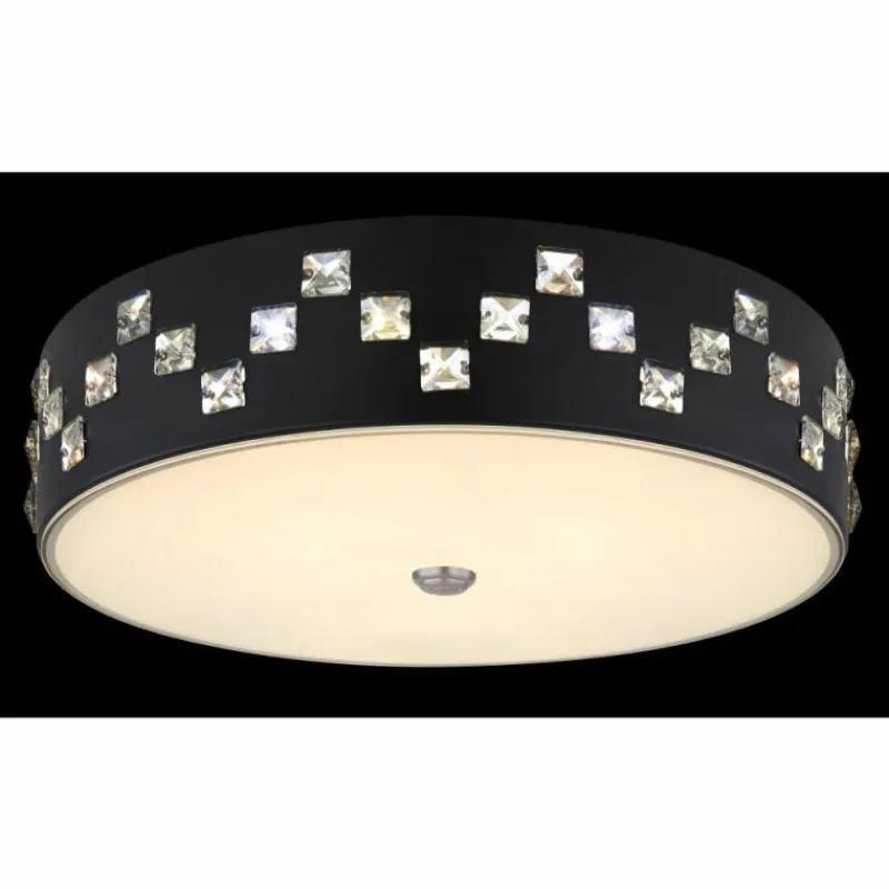 Luminaires Globo Lighting Plafonnier Globo ABELIA LED Noir, 1 lumière