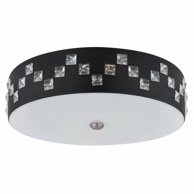Luminaires Globo Lighting Plafonnier Globo ABELIA LED Noir, 1 lumière