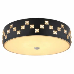 Luminaires Globo Lighting Plafonnier Globo ABELIA LED Noir, 1 lumière