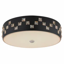 Luminaires Globo Lighting Plafonnier Globo ABELIA LED Noir, 1 lumière