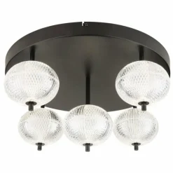 Luminaires Globo Lighting Plafonnier Globo AIDA LED Noir, 5 lumières* Éclairage Led