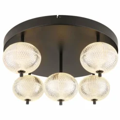 Luminaires Globo Lighting Plafonnier Globo AIDA LED Noir, 5 lumières* Éclairage Led