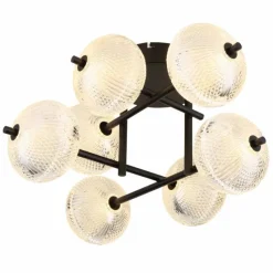 Luminaires Globo Lighting Plafonnier Globo AIDA LED Noir, 7 lumières* Éclairage Led