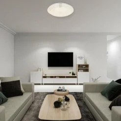 Luminaires Globo Lighting Plafonnier Globo ALEY LED Blanc, 1 lumière, Télécommandes* Éclairage Led