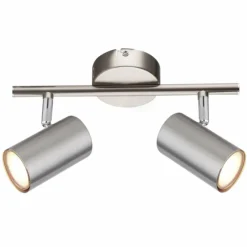 Luminaires Globo Lighting Plafonnier Globo ALLVI Nickel mat, 2 lumières* Spots Et Projecteurs