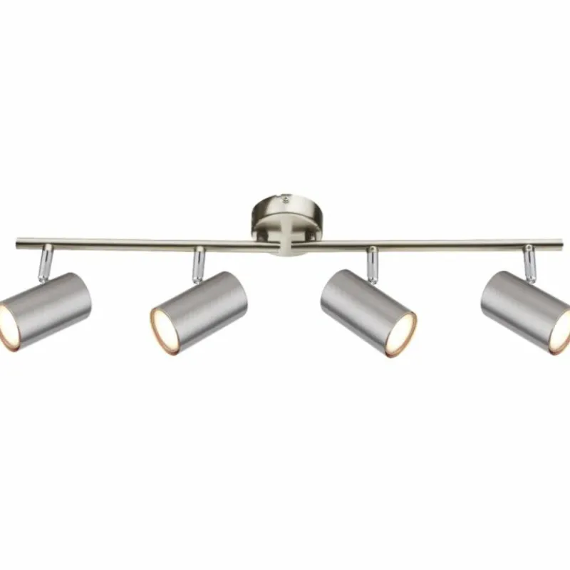 Luminaires Globo Lighting Plafonnier Globo ALLVI Nickel mat, 4 lumières* Spots Et Projecteurs