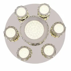 Lampe Turque-Luminaires Globo Lighting Plafonnier Globo AMUR LED Chrome, 1 lumière