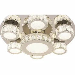 Lampe Turque-Luminaires Globo Lighting Plafonnier Globo AMUR LED Chrome, 1 lumière