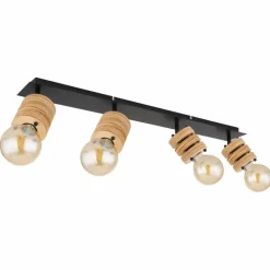 Luminaires Scandinaves-Luminaires Globo Lighting Plafonnier Globo ANGELINE Noir, 4 lumières