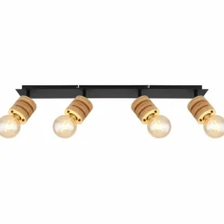 Luminaires Scandinaves-Luminaires Globo Lighting Plafonnier Globo ANGELINE Noir, 4 lumières