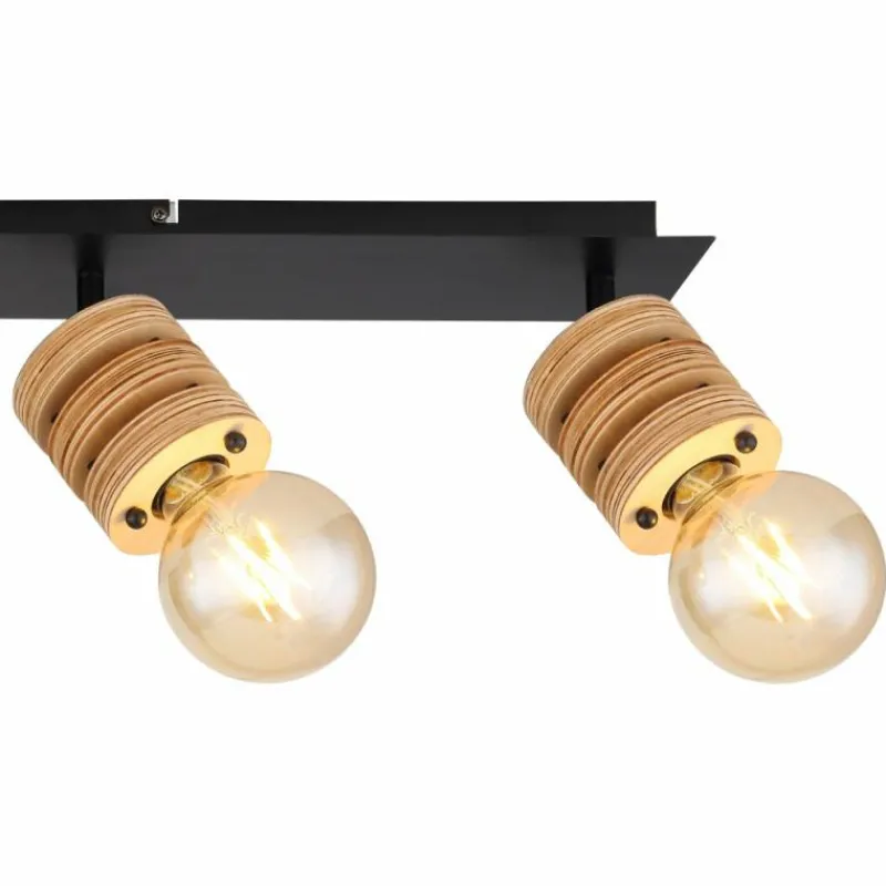 Luminaires Scandinaves-Luminaires Globo Lighting Plafonnier Globo ANGELINE Noir, 4 lumières