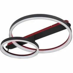 Luminaires Globo Lighting Plafonnier Globo AUGUSTO LED Or, Noir, 2 lumières, Télécommandes, Changeur de couleurs