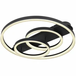 Luminaires Globo Lighting Plafonnier Globo AUGUSTO LED Or, Noir, 2 lumières, Télécommandes, Changeur de couleurs