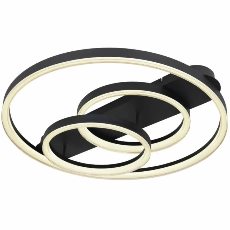 Luminaires Globo Lighting Plafonnier Globo AUGUSTO LED Or, Noir, 2 lumières, Télécommandes, Changeur de couleurs