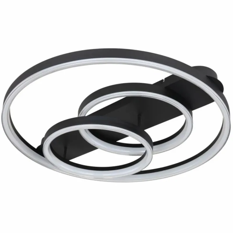 Luminaires Globo Lighting Plafonnier Globo AUGUSTO LED Or, Noir, 2 lumières, Télécommandes, Changeur de couleurs