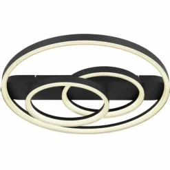 Luminaires Globo Lighting Plafonnier Globo AUGUSTO LED Or, Noir, 2 lumières, Télécommandes, Changeur de couleurs