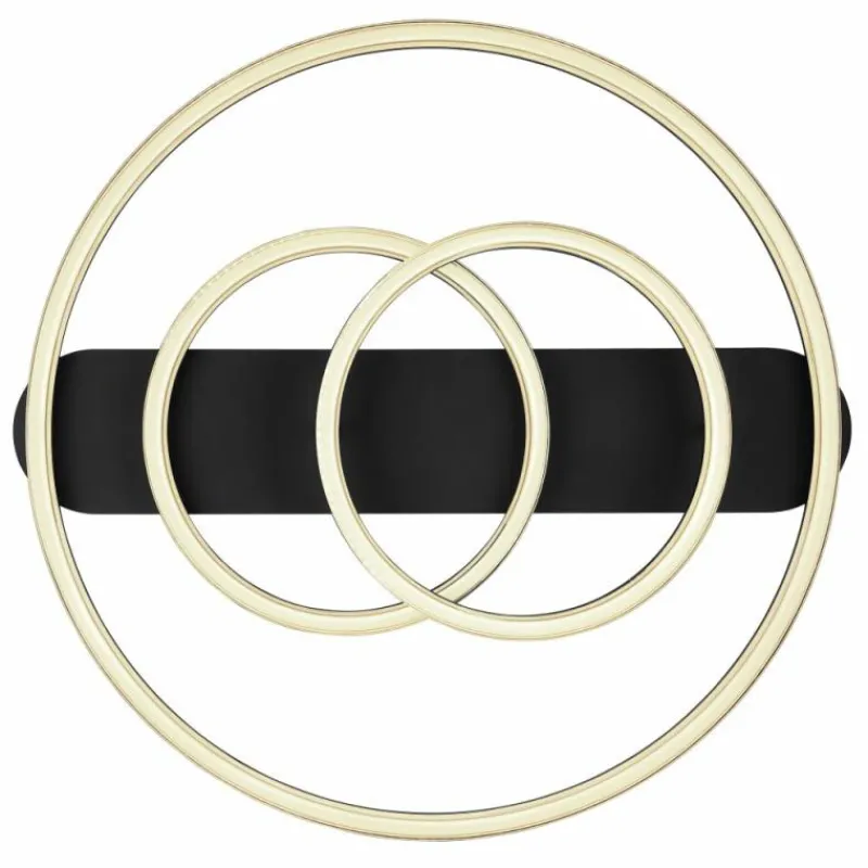 Luminaires Globo Lighting Plafonnier Globo AUGUSTO LED Or, Noir, 2 lumières, Télécommandes, Changeur de couleurs