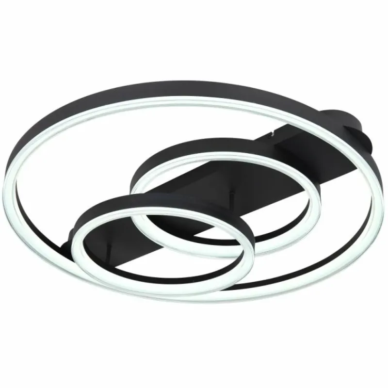 Luminaires Globo Lighting Plafonnier Globo AUGUSTO LED Or, Noir, 2 lumières, Télécommandes, Changeur de couleurs