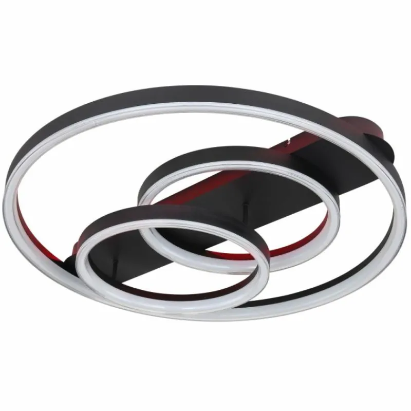 Luminaires Globo Lighting Plafonnier Globo AUGUSTO LED Or, Noir, 2 lumières, Télécommandes, Changeur de couleurs