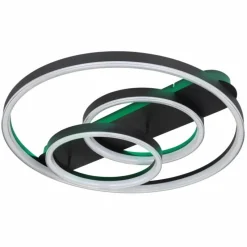 Luminaires Globo Lighting Plafonnier Globo AUGUSTO LED Or, Noir, 2 lumières, Télécommandes, Changeur de couleurs