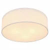 Lampes En Tissu-Luminaires Globo Lighting Plafonnier Globo AVA Blanc, 3 lumières