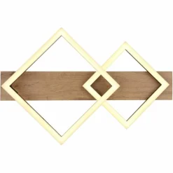 Lampes En Bois-Luminaires Globo Lighting Plafonnier Globo BEATRIX LED Couleur bois, Noir, 1 lumière