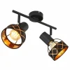 Lampes En Tissu-Luminaires Globo Lighting Plafonnier Globo BLANCA Noir, 2 lumières