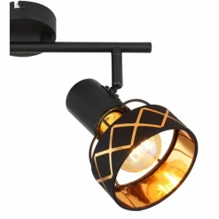 Lampes En Tissu-Luminaires Globo Lighting Plafonnier Globo BLANCA Noir, 2 lumières