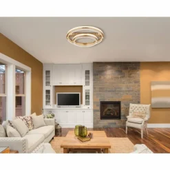 Lampes Dorées-Luminaires Globo Lighting Plafonnier Globo BLONDIE LED Or, 1 lumière, Télécommandes