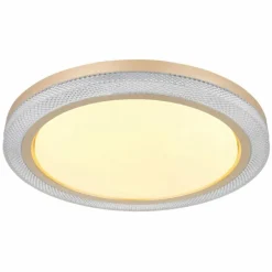 Lampes Dorées-Luminaires Globo Lighting Plafonnier Globo BOLLY LED Blanc, 1 lumière, Télécommandes, Changeur de couleurs