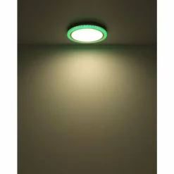 Lampes Dorées-Luminaires Globo Lighting Plafonnier Globo BOLLY LED Blanc, 1 lumière, Télécommandes, Changeur de couleurs