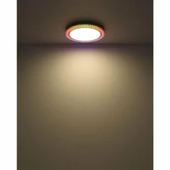 Lampes Dorées-Luminaires Globo Lighting Plafonnier Globo BOLLY LED Blanc, 1 lumière, Télécommandes, Changeur de couleurs