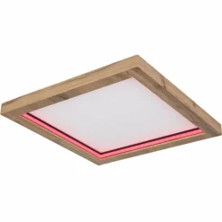 Luminaires Globo Lighting Plafonnier Globo BRANZA LED Noir, 1 lumière, Télécommandes* Éclairage Led