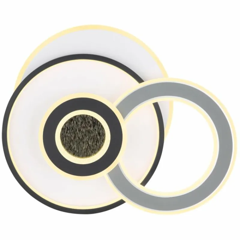 Luminaires Globo Lighting Plafonnier Globo BRIENNA LED Gris, Blanc, 1 lumière, Télécommandes