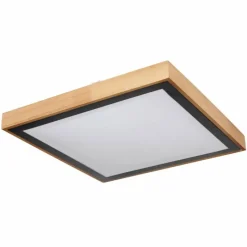 Lampes En Bois-Luminaires Globo Lighting Plafonnier Globo BRUNO LED Écru, Noir, 1 lumière