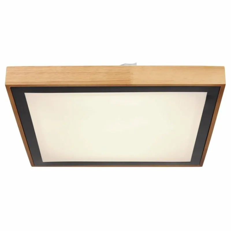 Lampes En Bois-Luminaires Globo Lighting Plafonnier Globo BRUNO LED Écru, Noir, 1 lumière