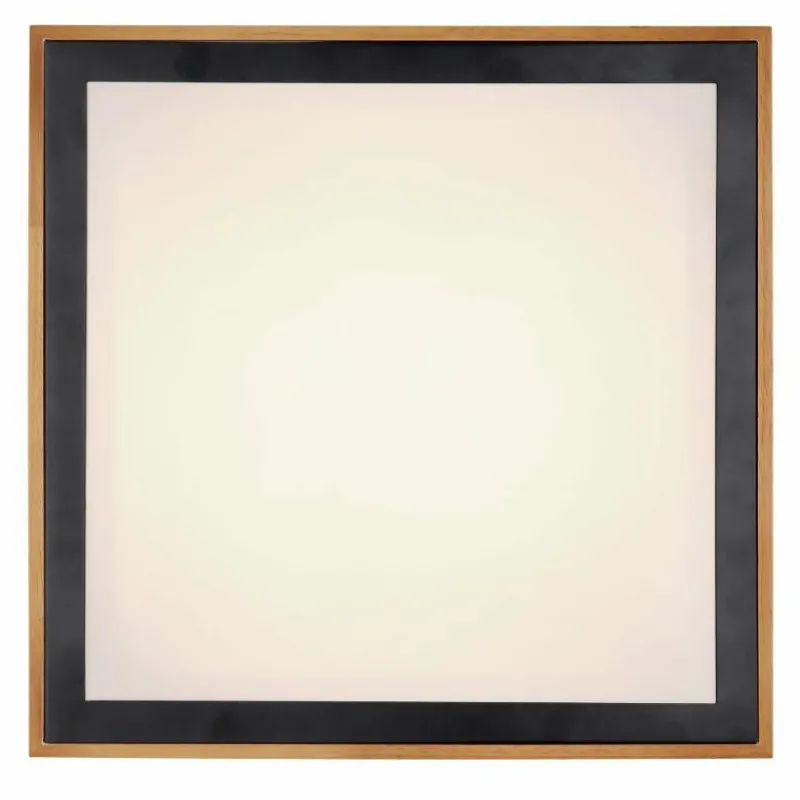 Lampes En Bois-Luminaires Globo Lighting Plafonnier Globo BRUNO LED Écru, Noir, 1 lumière