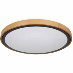 Lampes En Bois-Luminaires Globo Lighting Plafonnier Globo BRUNO LED Écru, Noir, 1 lumière