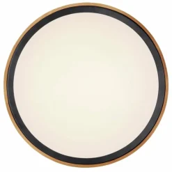 Lampes En Bois-Luminaires Globo Lighting Plafonnier Globo BRUNO LED Écru, Noir, 1 lumière