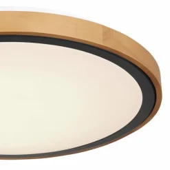 Lampes En Bois-Luminaires Globo Lighting Plafonnier Globo BRUNO LED Écru, Noir, 1 lumière