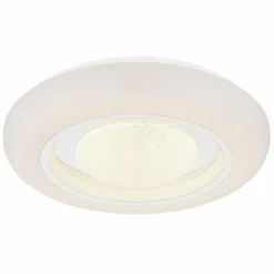 Luminaires Globo Lighting Plafonnier Globo BURRO LED Blanc, 1 lumière, Télécommandes, Changeur de couleurs* Éclairage Led